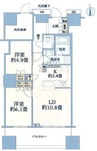 富久クロスコンフォートタワー(Tomihisa Cross) 3階