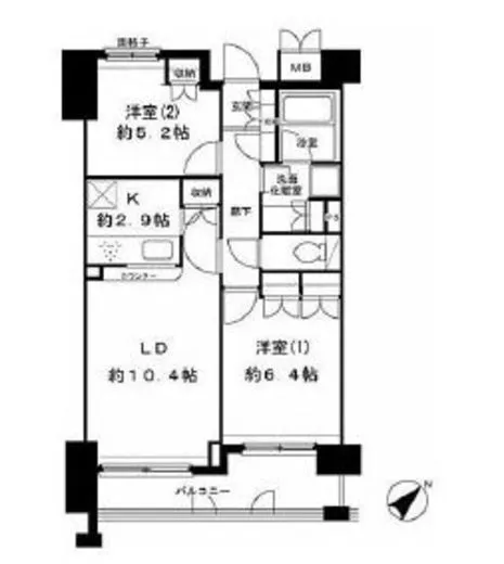 御殿山南パークハウス 5階