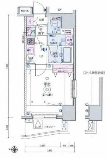 リヴシティ田町 3階