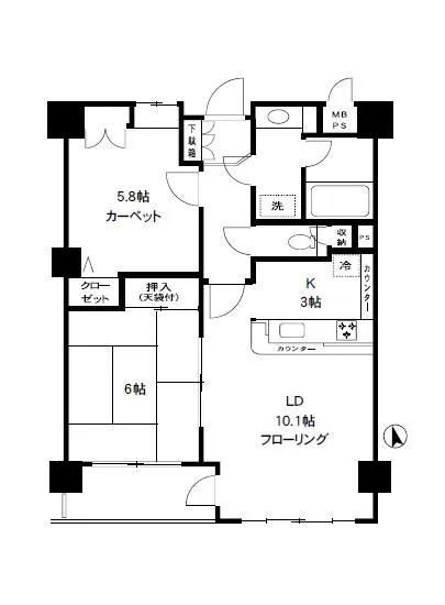 ライオンズマンション麻布十番南 405