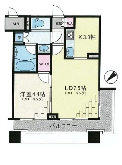 グラーサ白金高輪 2階