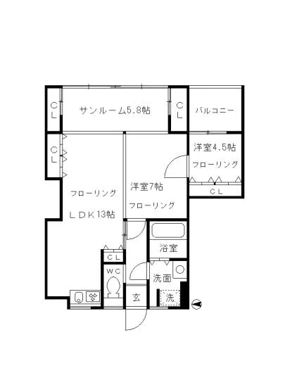 ツイン一の橋　2号棟 2034