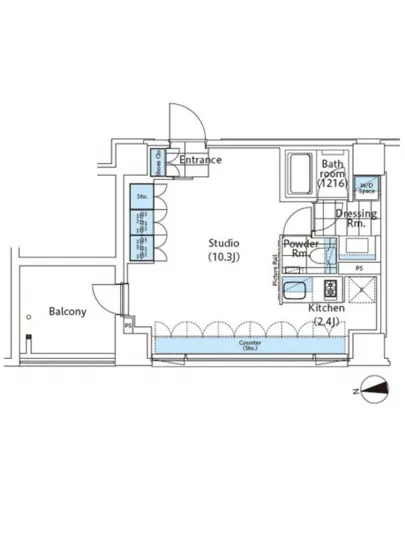 コンフォリア新宿イーストサイドタワー A-404