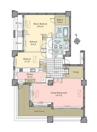 麻布霞町パークマンション 6F