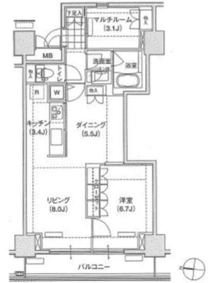 ブリリアイスト東雲キャナルコート 807