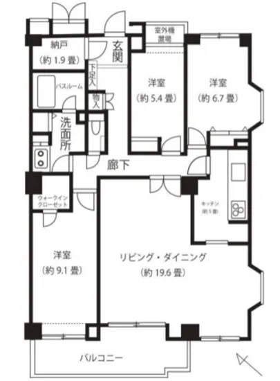 目黒花房山パークハウス 3F