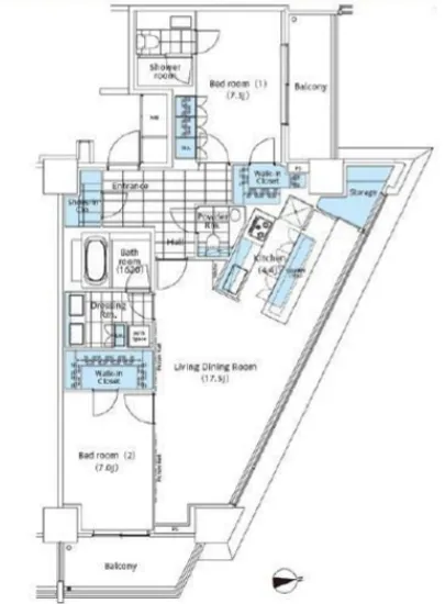 コンフォリア新宿イーストサイドタワー 3205