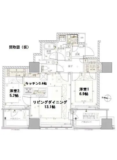 ザ・パークハウス白金二丁目タワー 21F