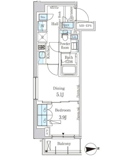 パークアクシス市谷加賀町 201