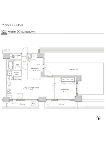 プラウドフラット渋谷富ヶ谷 903