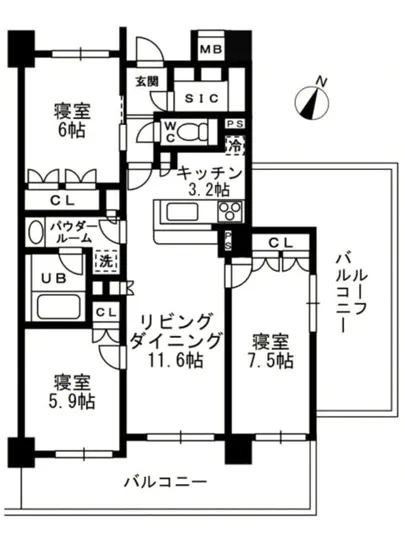 シャンピアグランデ深沢 607