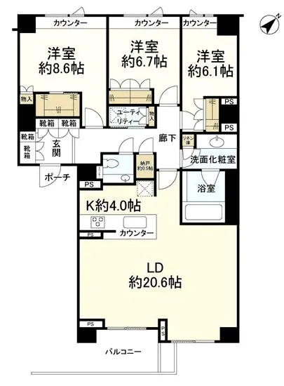 プラウド市谷砂土原町 3F