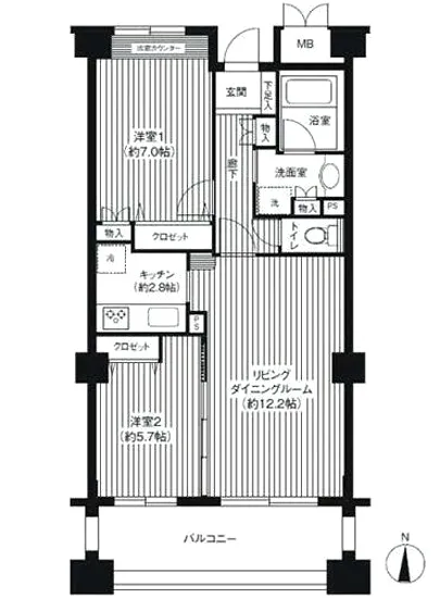 アボリアスコート笹塚 W-304