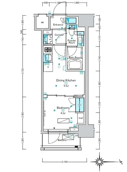 ルフォンプログレ浅草入谷 202