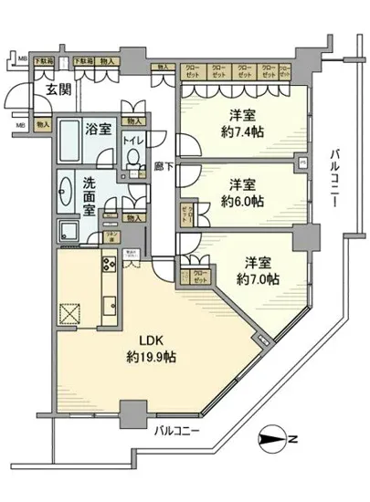 キャナルワーフタワーズ 18F