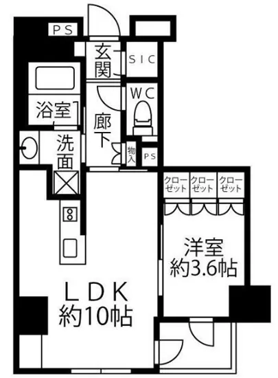 クリオラベルヴィ新富町 1002