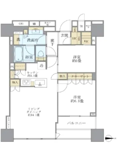 ブリリアタワー上野池之端 1308