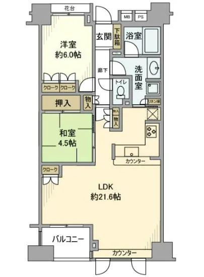 パークホームズセントラルシティ中央区湊 2F