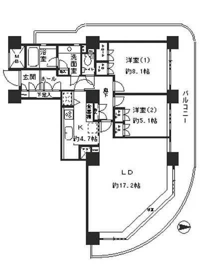 リバーポイントタワー 1201