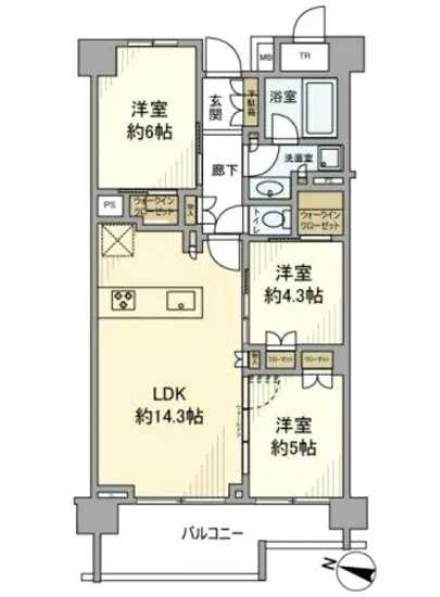 ブリリア大島パークサイド 3F