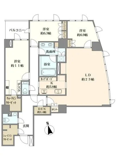 パークマンション三田綱町ザフォレスト 3F