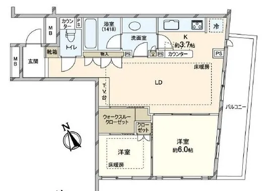 プラウドジェム市ヶ谷 4階