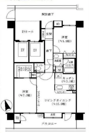 フォルスコート目黒大橋 7階