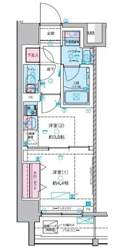 GENOVIA木場Ⅱ (ジェノヴィア木場Ⅱ) 4階