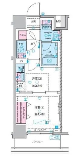 GENOVIA木場Ⅱ (ジェノヴィア木場Ⅱ) 2階