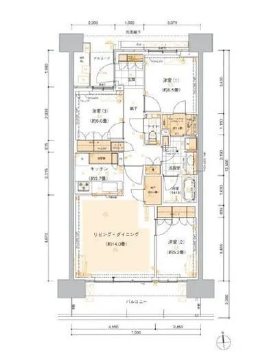 HARUMI FLAG SUN VILLAGE (晴海フラッグ サンヴィレッジ) 7階