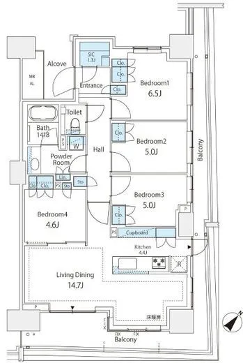 HARUMI FLAG SUN VILLAGE (晴海フラッグ サンヴィレッジ) 14階