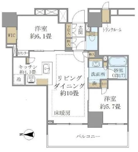 ブリリアタワー上野池之端 25階