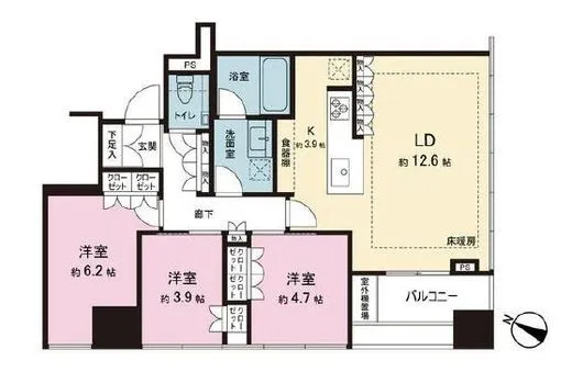 プレミストタワー白金高輪 14階