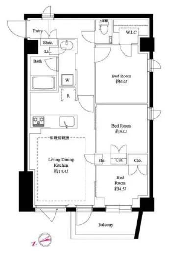 343 RESIDENCE KOURAKUEN (343レジデンス後楽園) 4階