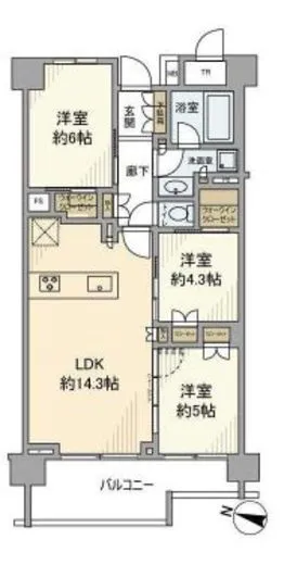 ブリリア大島パークサイド 3階