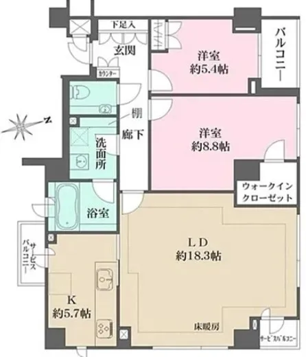 パークハウス目白近衛町 2階