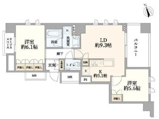 プラウドシティ小竹向原 2階