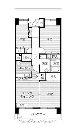 ビレッジハウス潮見タワー 1-1007