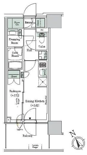 ONE ROOF RESIDENCE NISHI NIPPORI (ワンルーフレジデンス西日暮里) 1108