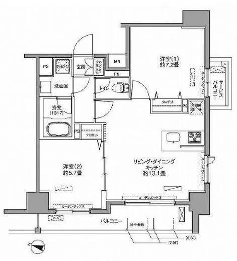 センテニアル王子神谷 6階