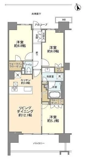 プラウド二子玉川 3階