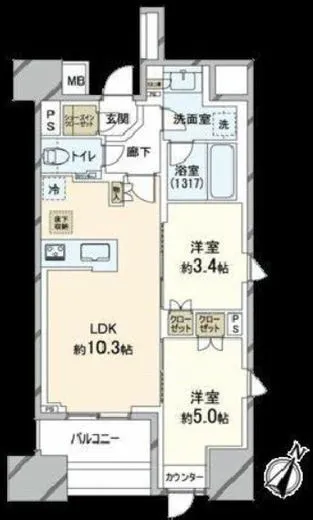 リビオレゾン月島ステーションプレミア 4階