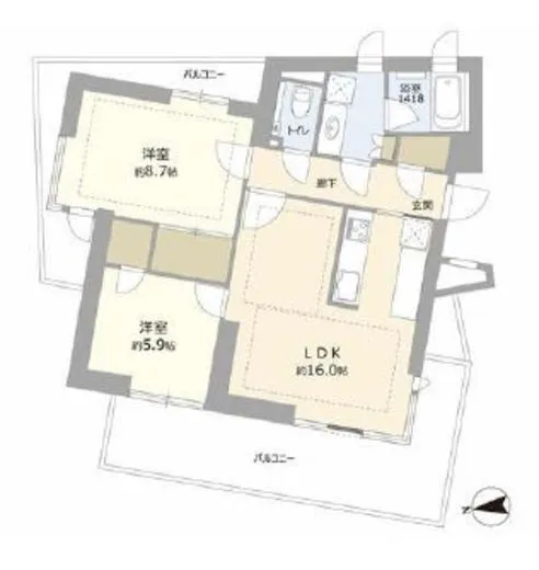 ロイヤルシーズン麻布永坂 6階