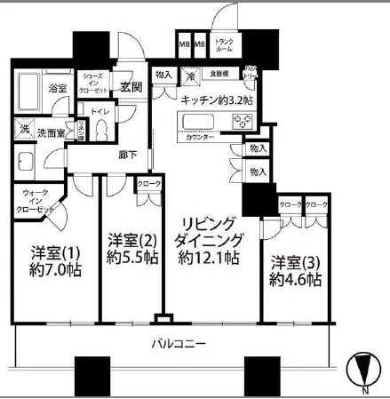 パークシティ大崎 ザ タワー 33階